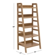 Southern Enterprises Amanda Wood 5 Tier Bookcase in Natural