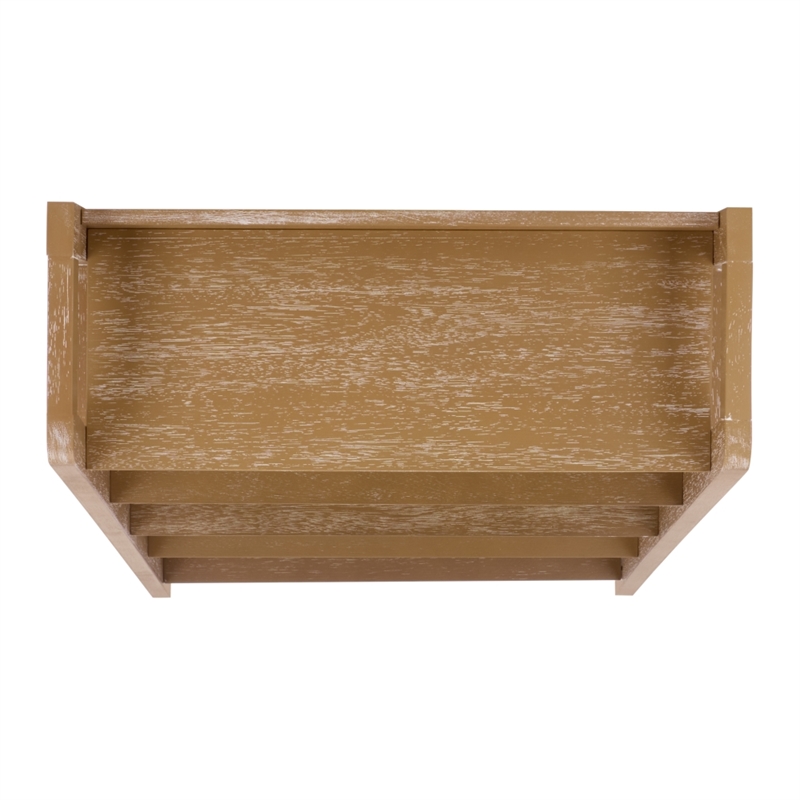 Southern Enterprises Amanda Wood 5 Tier Bookcase in Natural