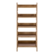 Southern Enterprises Amanda Wood 5 Tier Bookcase in Natural