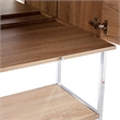 Southern Enterprises Northdom Wood and Iron Tall Bar Cabinet in Natural
