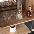 Southern Enterprises Northdom Wood and Iron Tall Bar Cabinet in Natural