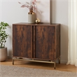 Southern Enterprises Dayforth Anywhere Wood and Iron Cabinet in Espresso