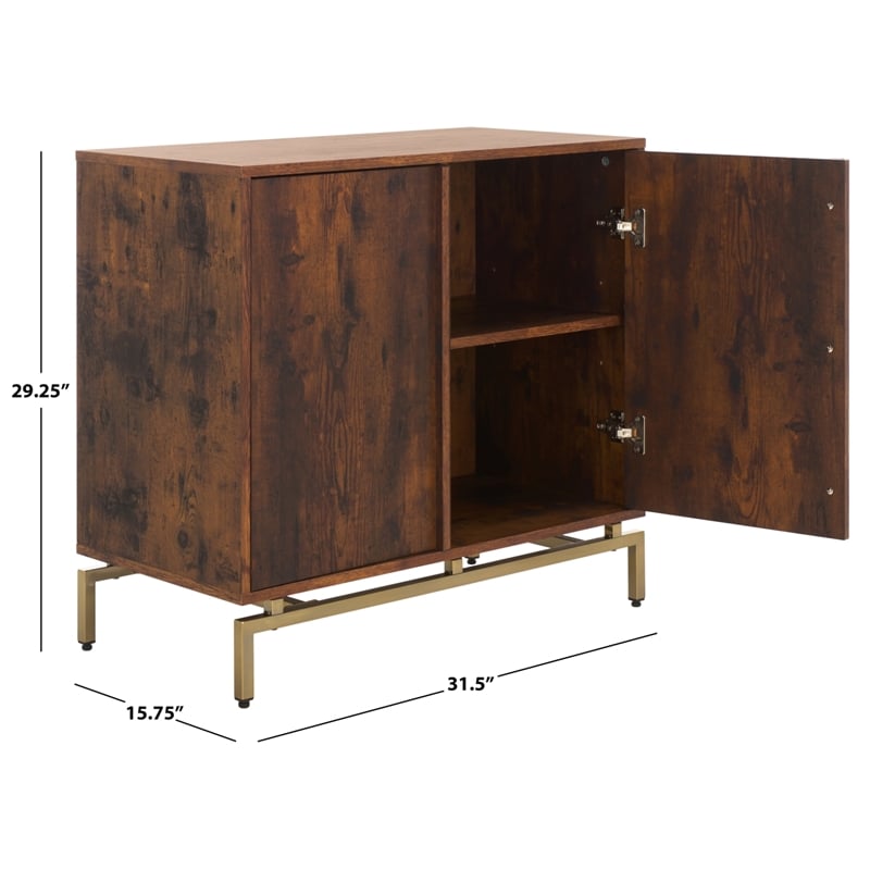 Southern Enterprises Dayforth Anywhere Wood and Iron Cabinet in Espresso