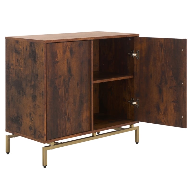 Southern Enterprises Dayforth Anywhere Wood and Iron Cabinet in Espresso