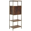 Southern Enterprises Dayforth Bar Cabinet Wood and Iron Cabinet in Espresso