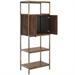Southern Enterprises Dayforth Bar Cabinet Wood and Iron Cabinet in Espresso