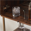 Southern Enterprises Dayforth Bar Cabinet Wood and Iron Cabinet in Espresso