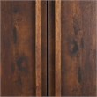 Southern Enterprises Dayforth Bar Cabinet Wood and Iron Cabinet in Espresso