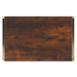 Southern Enterprises Dayforth Bar Cabinet Wood and Iron Cabinet in Espresso