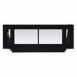 Southern Enterprises Aiden Iron and Glass 3 In 1 Panel TV Stand in Black
