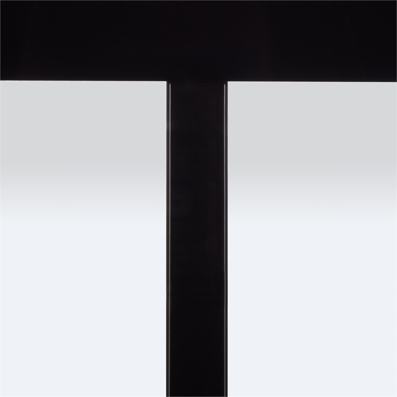 Southern Enterprises Aiden Iron and Glass 3 In 1 Panel TV Stand in Black