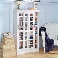 Southern Enterprises Emerson 49 Sliding Door Media Cabinet In