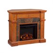 SEI Furniture Cartwright Corner Electric Fireplace in Oak