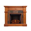 SEI Furniture Cartwright Corner Electric Fireplace in Oak