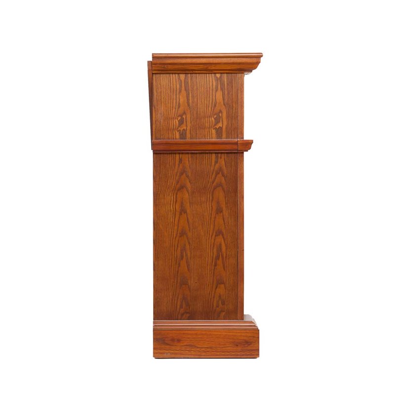 SEI Furniture Cartwright Corner Electric Fireplace in Oak