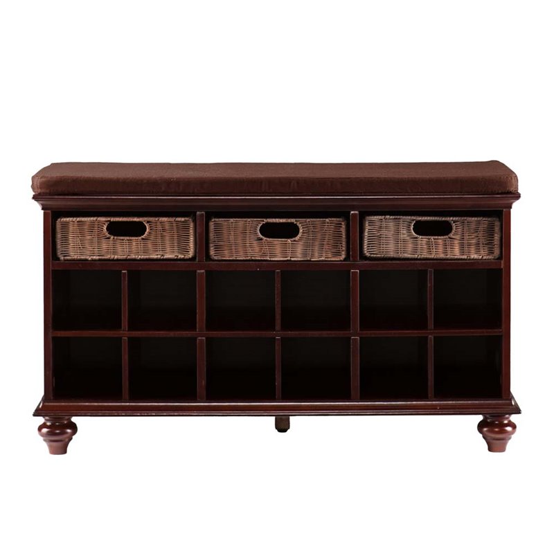 Southern Enterprises Chelmsford Shoe Bench in Espresso Southern Enterprises Chelmsford Shoe Bench in Espresso