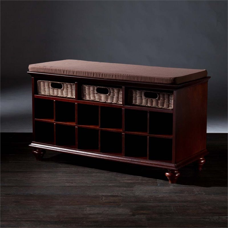 Southern Enterprises Chelmsford Shoe Bench In Espresso Bc4013r