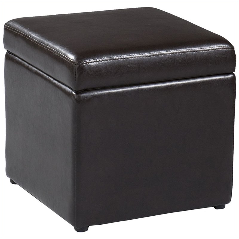 Holly & Martin Broderick Storage Cube Table Set in Dark Chocolate Faux