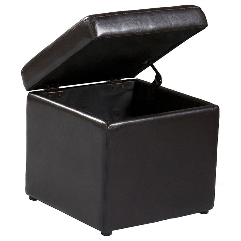 Holly & Martin Broderick Storage Cube Table Set in Dark Chocolate Faux