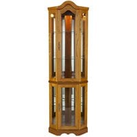 Harper blvd mccoy mahogany lighted display corner curio deals cabinet