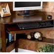 SEI Furniture Alexander Corner Computer Desk in Rich Espresso