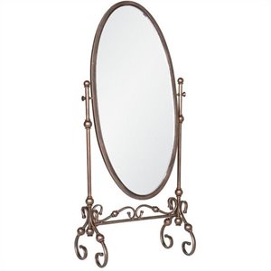 sei furniture blythe cheval mirror in antique bronze