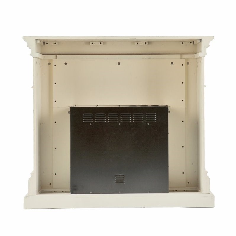 SEI Furniture Salerno Electric Fireplace in Ivory