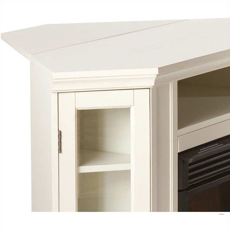 SEI Furniture Ponoma Convertible Media Electric Fireplace Ivory