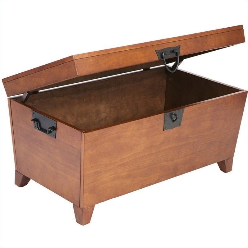 SEI Furniture Dorset 3 Piece Wood Trunk Table Collection in Oak
