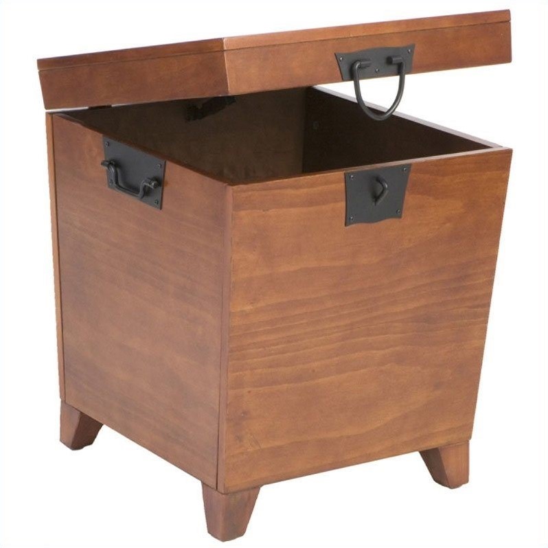 SEI Furniture Dorset 3 Piece Wood Trunk Table Collection in Oak