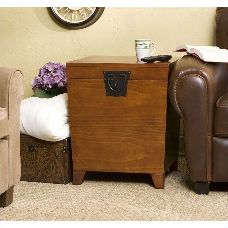 SEI Furniture Dorset 3 Piece Wood Trunk Table Collection in Oak