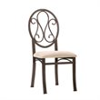SEI Furniture Lucianna Dining Chair in Dark Brown (Set of 4)