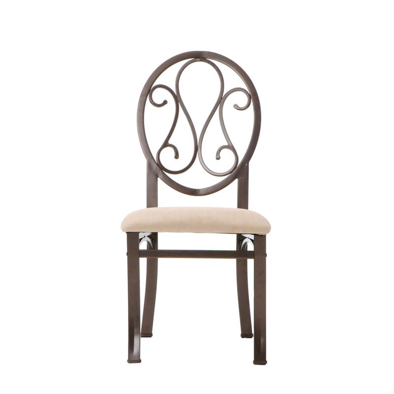 SEI Furniture Lucianna Dining Chair in Dark Brown (Set of 4)