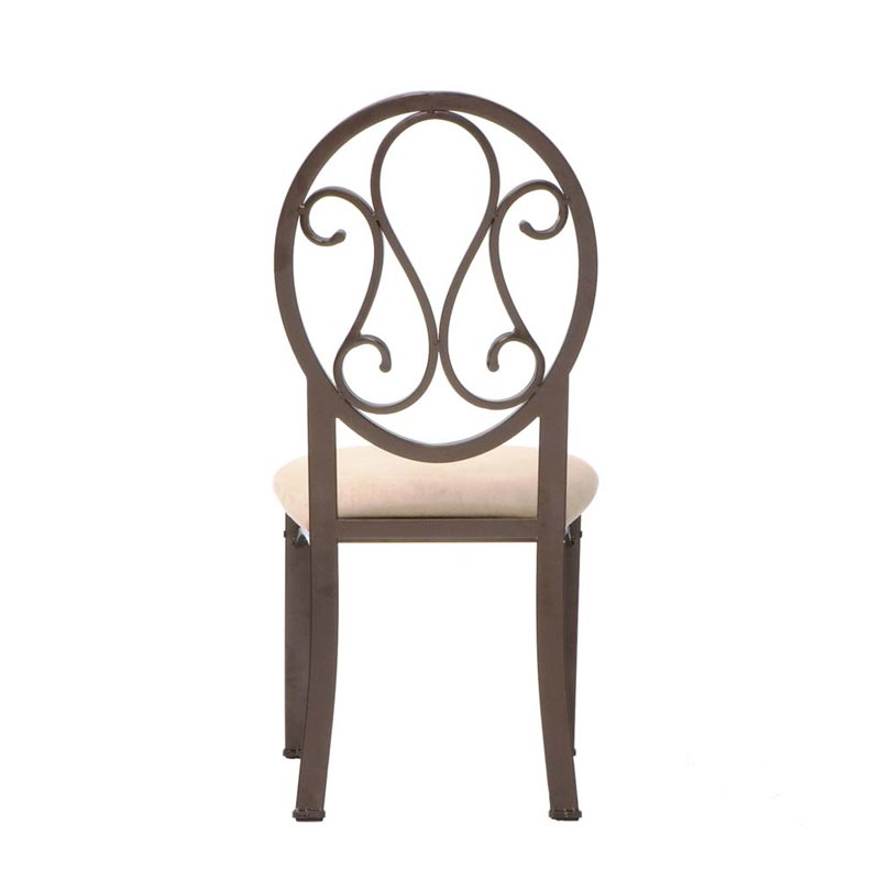 SEI Furniture Lucianna Dining Chair in Dark Brown (Set of 4)