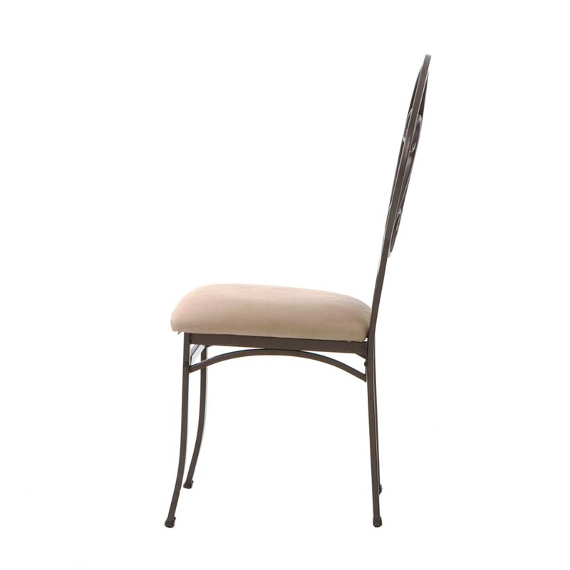 SEI Furniture Lucianna Dining Chair in Dark Brown (Set of 4)