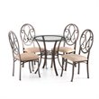 SEI Furniture Lucianna Dining Chair in Dark Brown (Set of 4)