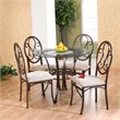 SEI Furniture Lucianna Dining Chair in Dark Brown (Set of 4)