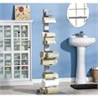 SEI Furniture Heights 11 Shelf Book Tower in Painted Silver