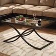 SEI Furniture Vogue Black Coffee Table with Glass Top