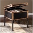 SEI Furniture Drifton Travel Trunk End Table in Black