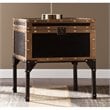 SEI Furniture Drifton Travel Trunk End Table in Black