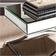 Southern Enterprises Ava Mirrored Metal Coffee Table in Silver