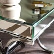 SEI Furniture Ava Mirrored End Table in Chrome