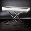 Southern Enterprises Ava Mirrored Metal Console Table in Silver