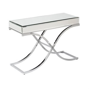 sei furniture ava mirrored console table