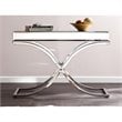 Southern Enterprises Ava Mirrored Metal Console Table in Silver