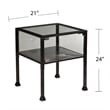 SEI Furniture Terrarium Glass Display End Table in Black