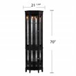 SEI Furniture Essex Corner Curio in Black