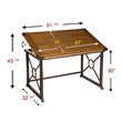 SEI Furniture Knightley Tilt-Top Drafting Table in Oak