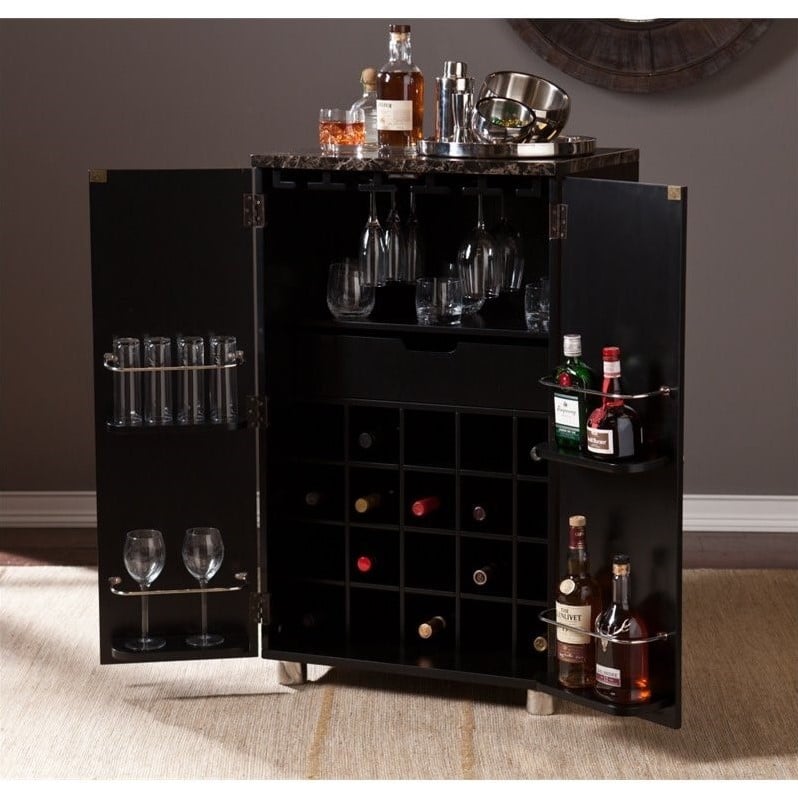 SEI Furniture Cape Town Home Bar Cabinet in Black